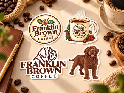 Franklin Brown Coffee Sticker Collection