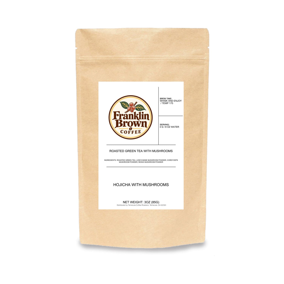 Hojicha With Mushroom Powder